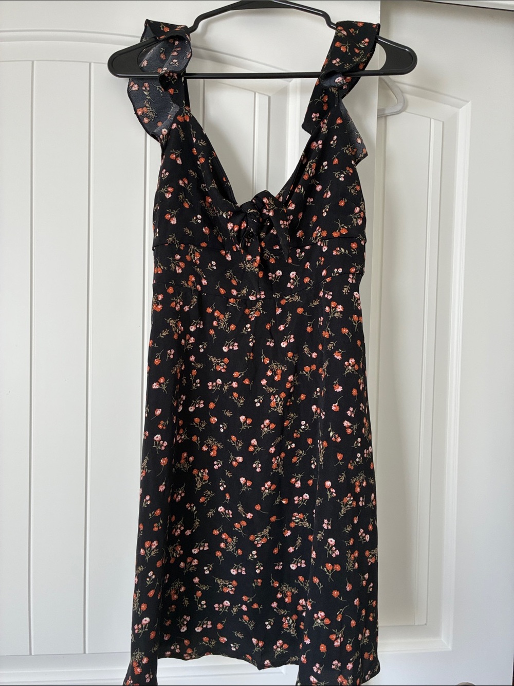 GAP Black Floral Tie-Shoulder Sundress